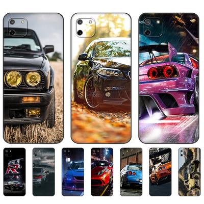 Carcasa neagra din tpu pentru OPPO Realme 8i C25 C25S C11 2020 2021 C20 C21 C21Y C25Y Husa din spate Design cool de masina sport