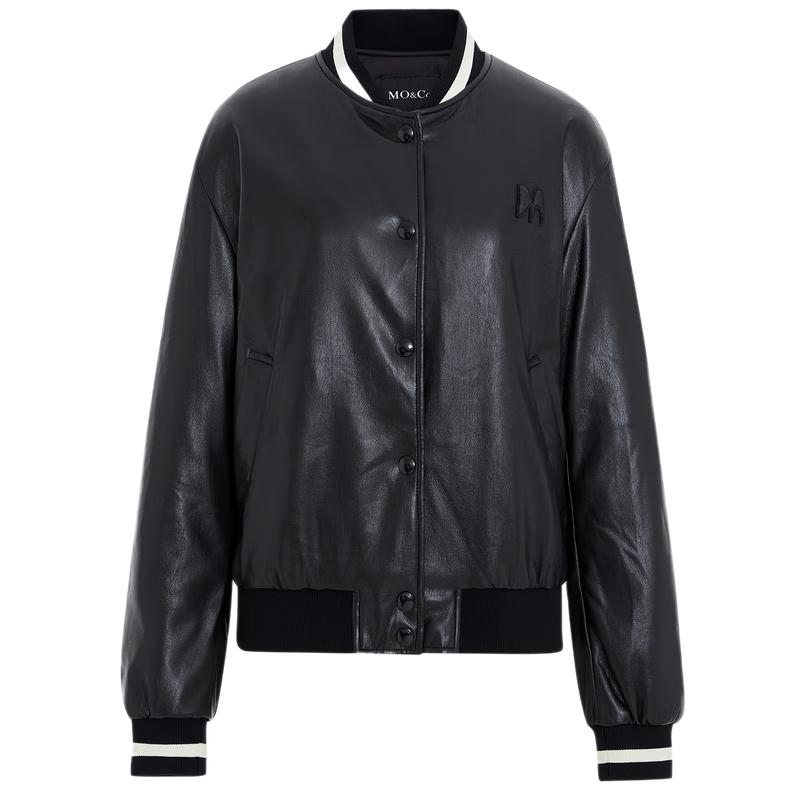 

MO&Co. Женская осенняя бейсбольная куртка из ПУ XS