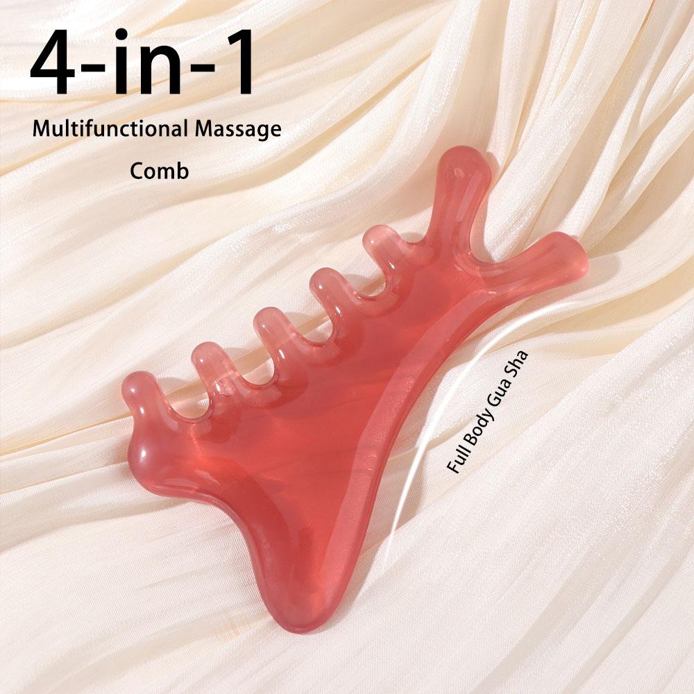 Scalp Relax Meridian Massage Comb Resin Scalp Meridian Massager Sandalwood Hair Comb Neck Nose