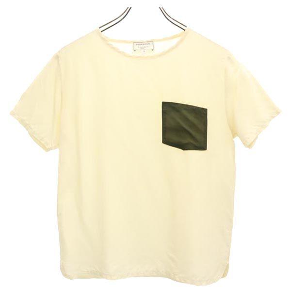 

MAISON KITSUNE French Silk Short sleeve T-shirt S Beige Chest pocket Women Used