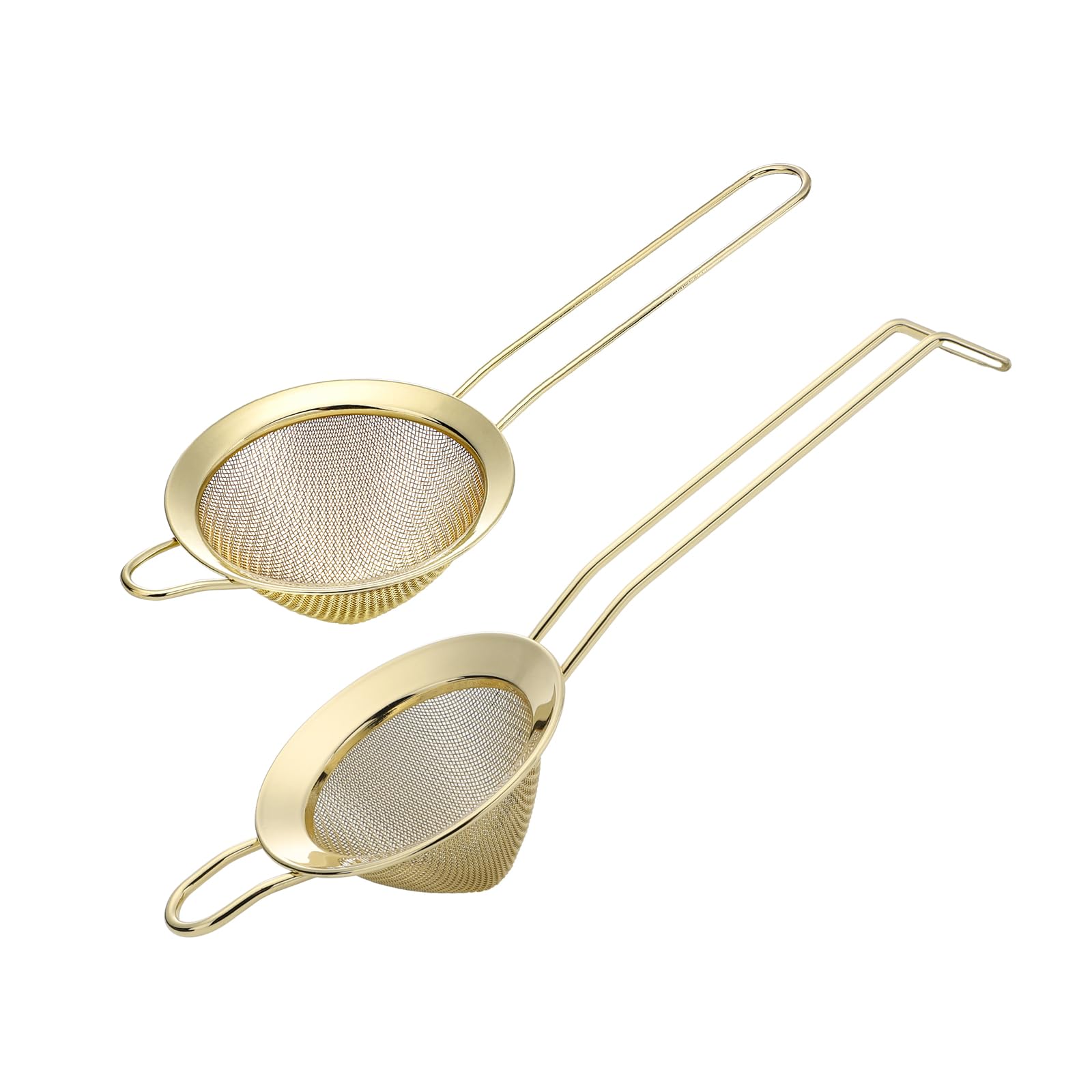 

Cocktail Fine Strainer Set of 2, Conical Mesh Strainers Made of 188 Stainless Steel for Tea, Coffee, Cocktails, Juice, Sugar, and Spices, 23cm Long x
