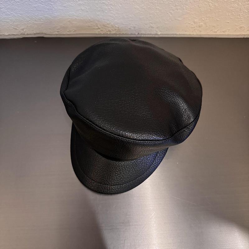 Artistic Leather Pu Beret Hat With Windproof And Warmth Features For Girls