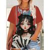 Summer Women O-Neck T-Shirts Cute Fashionable Girl 3D Printed Loose Comfortable Plus Size Casual Breathable T-Shirts