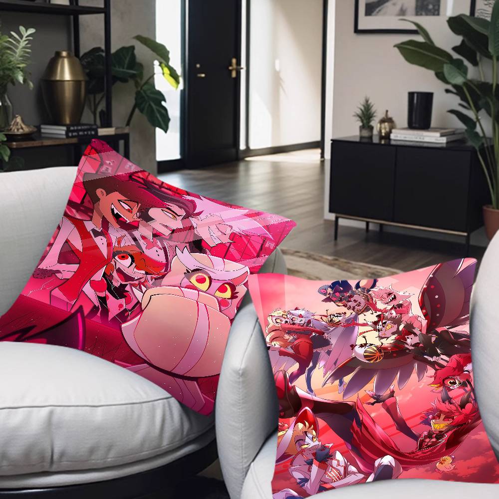 Hazbin HHotels Angel Dust Alastor Pillow Cushion Cover Pillowcase Living Room Sofa Home Decor Customized