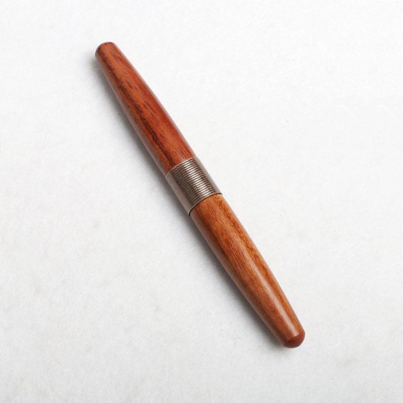 Chinese Enterprise Flow Pen Ink-Absorbing Flow Merchandise Mahogany Gift Pen Set Supply 0.5mm