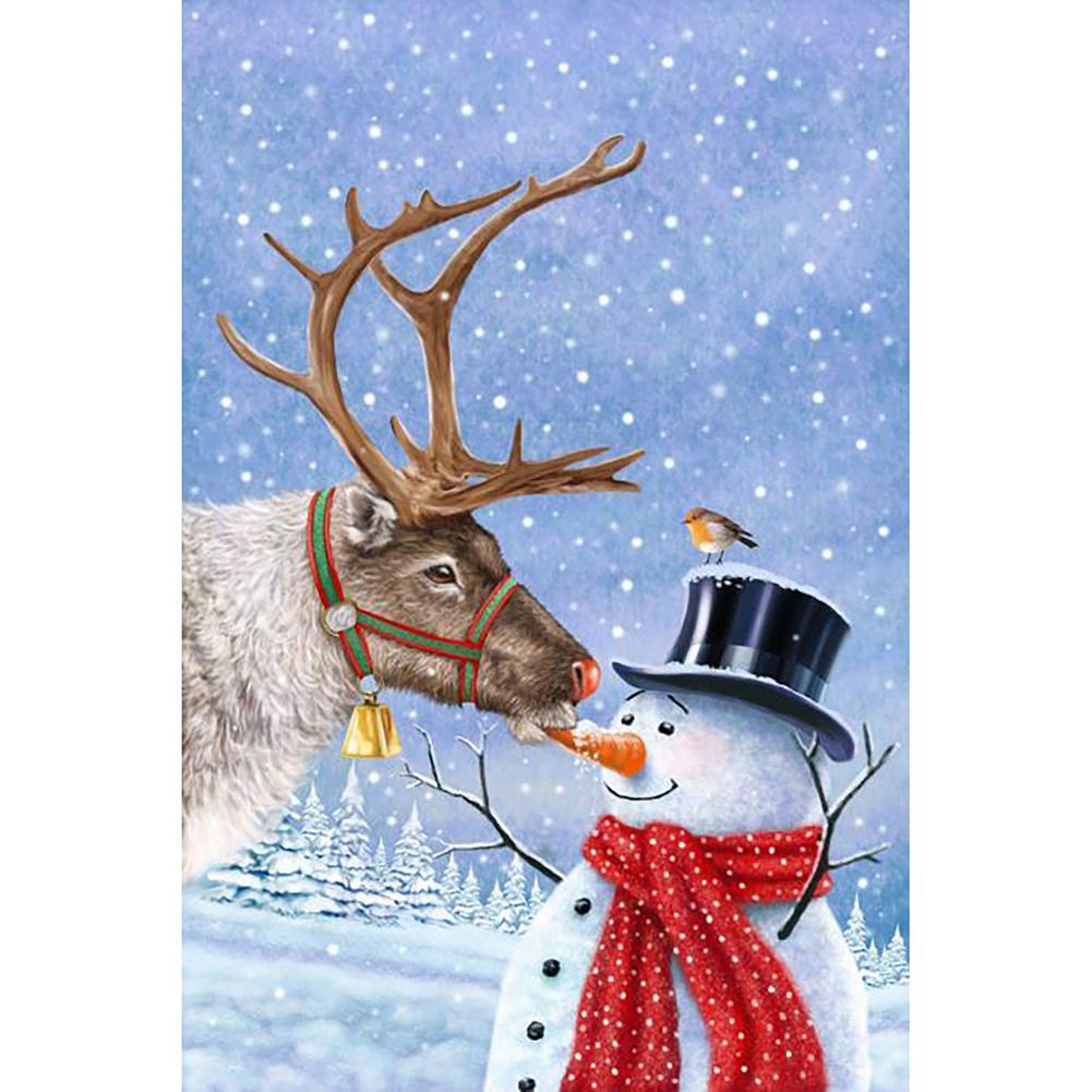 

Полный набор сверл для алмазной живописи, YEESAM ART Ice World, Рождественский снеговик, 5D DIY Diamond Art