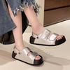 Fashion 2025 Brand Shoes for Women Retro Open Toe Women's Sandals Fashion Casual Sweet Summer Best Seller Solid Comfortable Flat Sandals