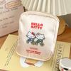 Hello Kitty Satin Makeup Bag With Cartoon Print For Travel And Daily Use