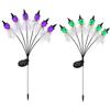 Halloween Outdoor Stake Light with 5 Character Figures, Solar Powered Lawn Accent for Seasonal Front Walk Display In Fall