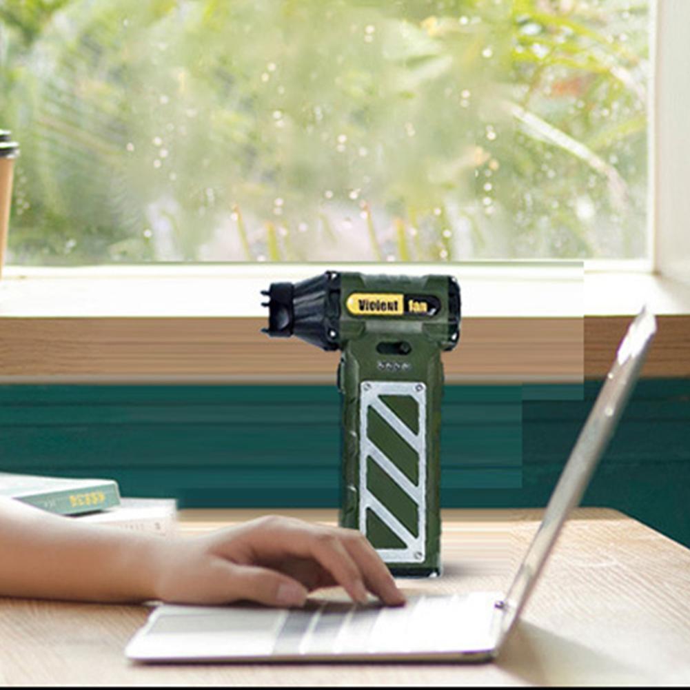 110000 RPM Outdoor Handheld Fan Brushless Motor Camping USB Violence Mini Turbo Fan 8000mAh Handheld Duct Fan Dust Removal Tool