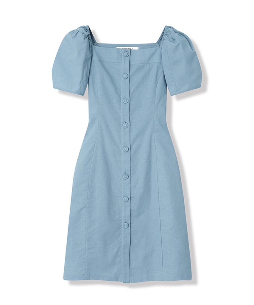 VIVACIOUS Pellier Square Neck Puff Sleeve Dress - 5Col