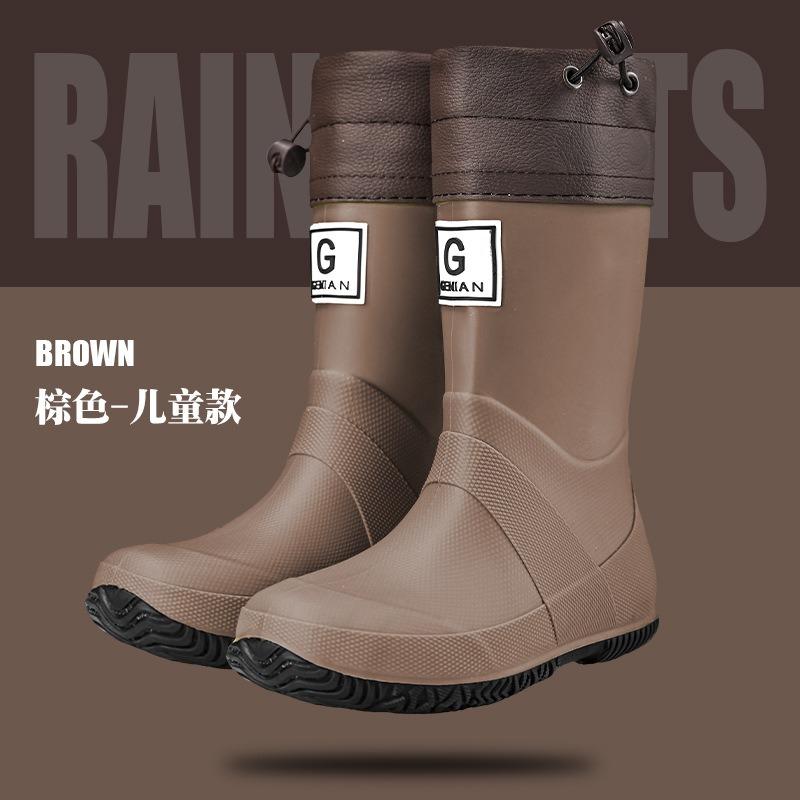

Wild Bird Association Parent-child Foldable Rain Shoes Bundle Rain Boots Men s and Women s Water Shoes High Water Boots Outdoor Fashion Camping Glue inner length 25cm