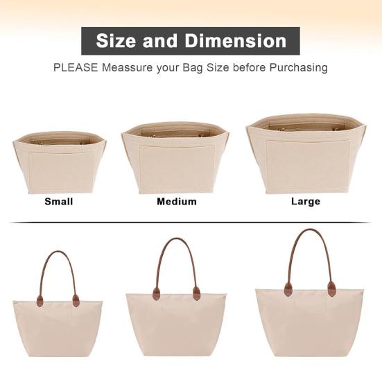 Handtaschen-Organizer-Einsatz Leichte Filz-Geldbörse mit innerem Reißverschluss-Design Langlebig Schützt Und Organisiert Geldbörse Tägliche Nutzung