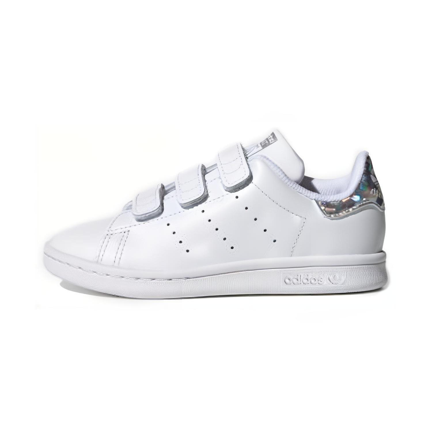 (PS) adidas originals Stan Smith White Silver Kids EE8484 EU 30.5