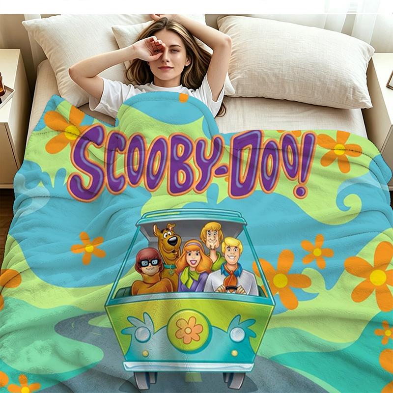 Scoobydoo Print Flannel Blanket High Quality Warm Comfortable Cover for All Seasons Perfect for Gifts Home Decor