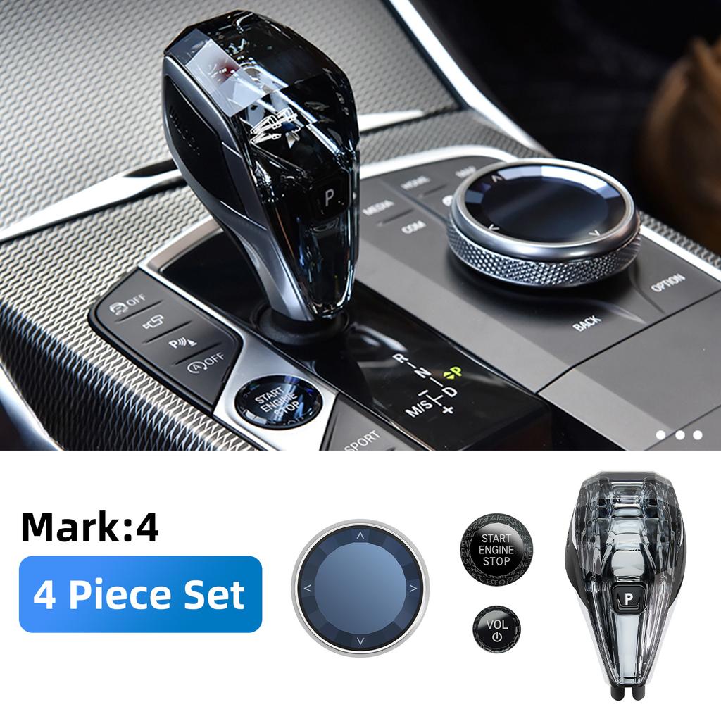 Crystal Gear Shift Knob Lever 3 4 8 Series X3 X4 X5 X6 X7 Z4 I4 G26 G20 G16 G01 Psychedelic Crystal Gear Handle 3 / 4-piece Set