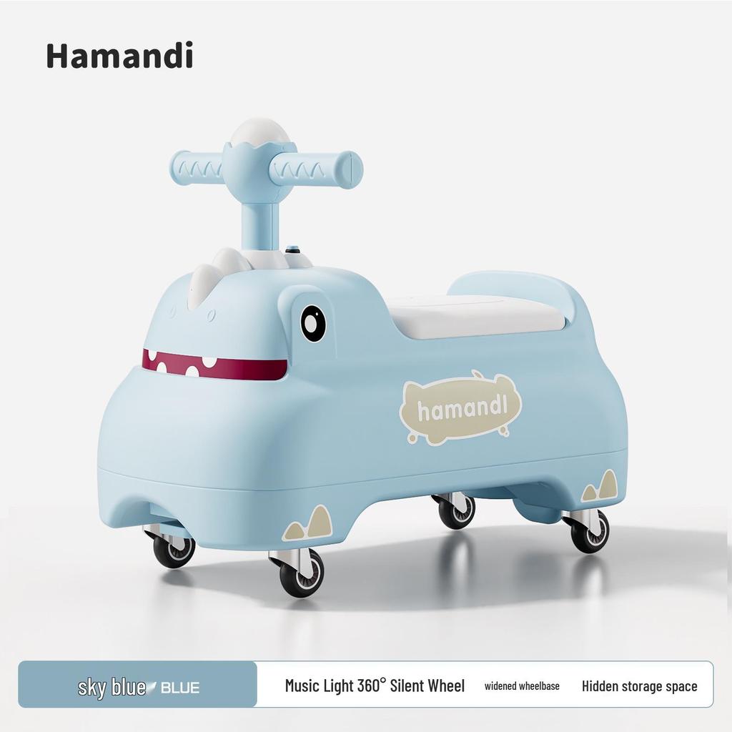 Dinosaur Ride-On Car for Toddlers Aged 1-3 – Four-Wheel Balance Scooter for Boys and Girls