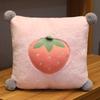 3in1 Fruit Pattern Pillow Blanket Carrot Cactus Pineapple Plush Toy Decoration