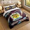 3Pcs Bedding Set Custom Name Text, 1 Sheet 2 Pillowcases Home Bed DecorBurnley Football