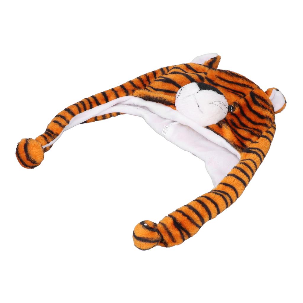 Tiger Cute Plush Hat Soft Coldproof Prevent Static Funny Winter Tiger Hat for School Camping