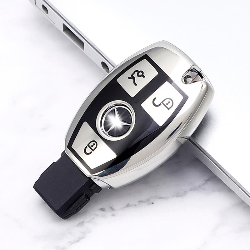 

2/3 кнопки, мягкий чехол для дистанционного ключа из ТПУ для Mercedes Benz ABRG Class GLK GLA GLC GLR W204 W210 W176 W202 W463 3 Buttons белый