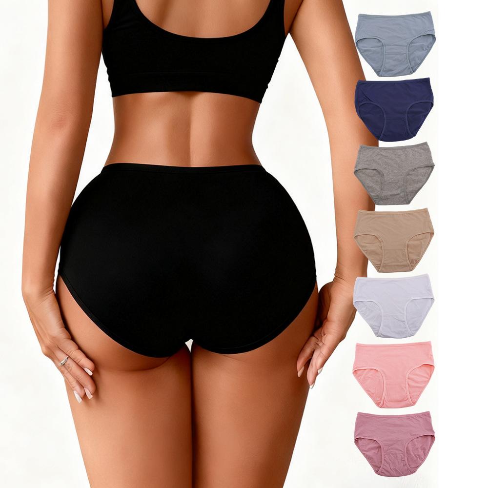 Damen Unterwäsche Große Größen Plus Size Hoher Bund Reiner Baumwoll Komfortable Slips