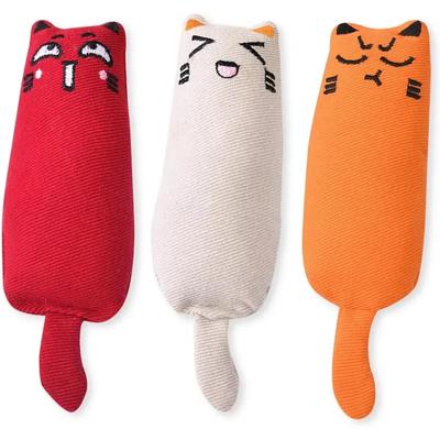 Jouet à l'herbe à chat pour chats, produit bruissant pour animaux de compagnie, jouets mignons pour chats pour chatons, grincement des dents, jouet en peluche pour chat, oreiller pour le pouce, accessoires pour animaux de compagnie