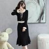 With a coat, retro Xiaoxiangfeng top, skirt design is chic, celebrity inner wear, waist and thin suit