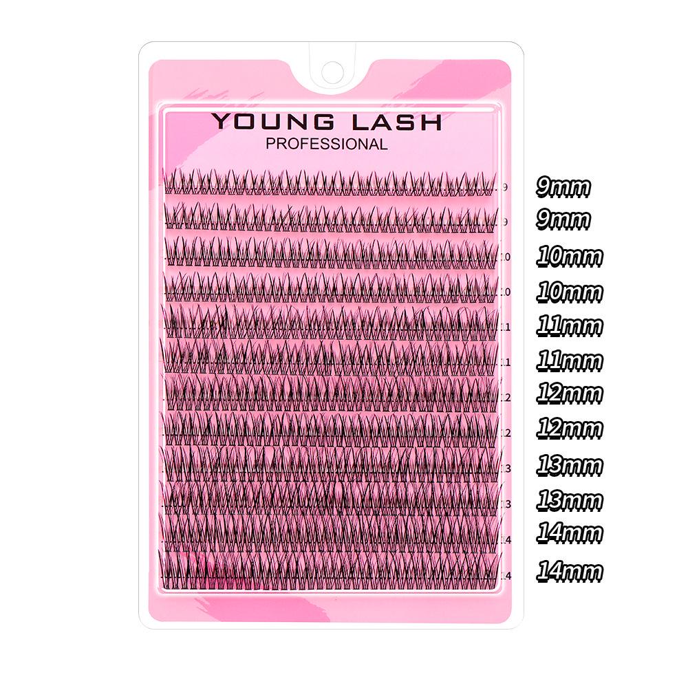 

Fishtail Mixed Large Capacity False Eyelashes - Single Cluster Hot Melt Grafting, Segmented Manga Style