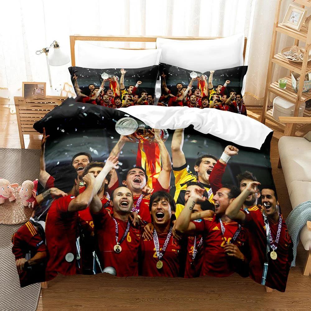 Football Star CR7 Soccer Bedding Set Boys Girls Twin Queen Size Duvet Cover Pillowcase Bed Boys Adult Fashion Home Textileextile