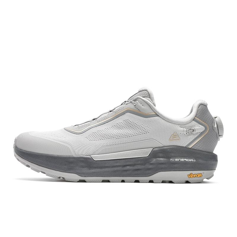 FILA Boa Explorer 2 Slip-On Minimalist Versatile Mountain Style Breathable Low-Top Outdoor Functional Shoes Men Shoes Moonstone-Gray A12M431205FLR