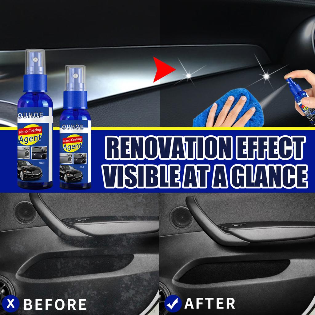 Auto Plastic Restore Coating Agent Auto Plastová guma Oprava exteriéru Čistý Osvěžení Obnovovací prostředek Černý lesk Těsnění Rozjasnit
