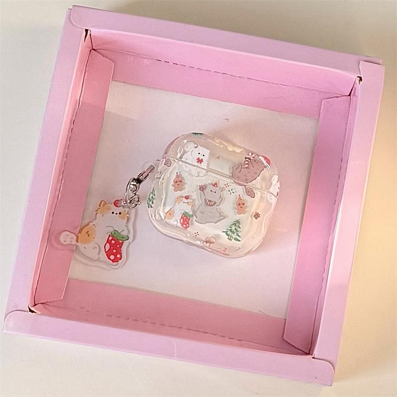 Fashion Cute Cartoon Cat Earphone Case For Apple Airpods Airpods Pro 2 3 4 Cover with Pendant Silicone Headphone Cases For Airpo