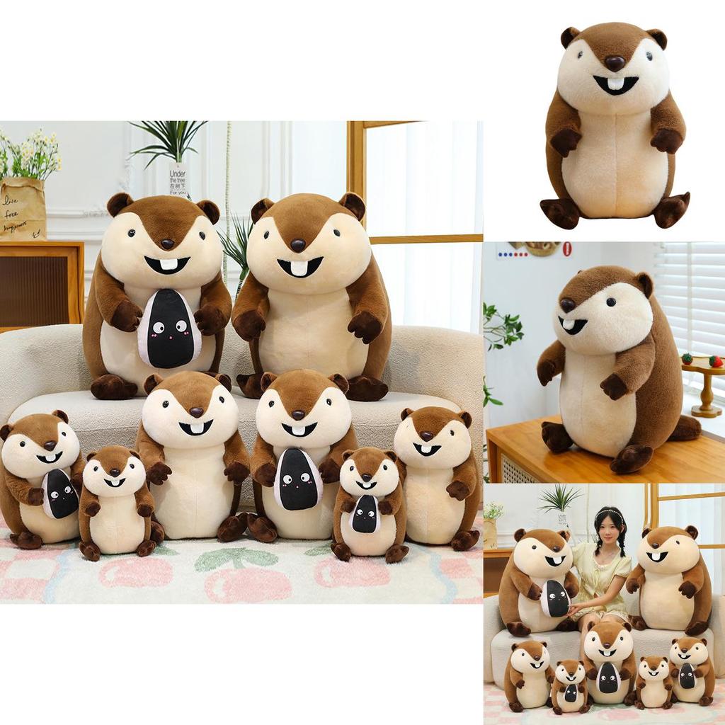Marmots Plush Toy With Pp Cotton Filling For Kids Birthday Gift And Cozy Decor
