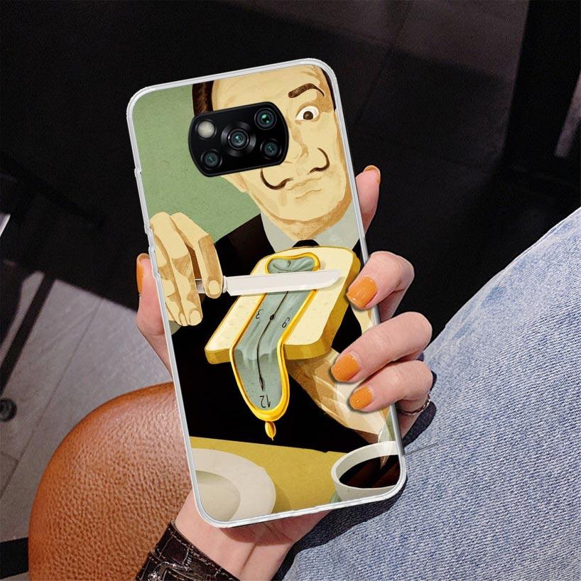 

Salvador Dali Art Phnoe Case for Xiaomi Poco X5 X6 X7 Pro X4 Gt F7 Ultra M8 M7 Redmi 15C 15 13C 13 12C 12 Unique Cover Coque Poc Redmi 13C