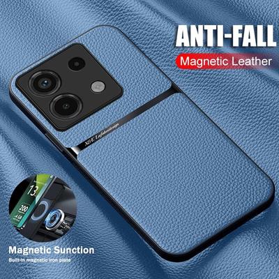 Suport magnetic pentru masina Husa din piele pentru Xiaomi Redmi Note 13 Pro 5G Husa din silicon moale rezistenta la socuri Redmy Note13 Pro Plus Pro+