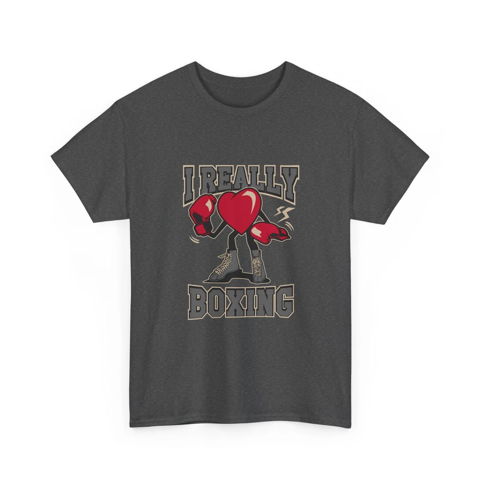 I Really Love Boxing T-Shirt | Boxing Heart Gloves Tee, Cool Sports Boxing Gift 3XL