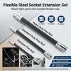 Flexible Socket Extension Bar Set 1/4 3/8 1/2 Inch Shaft Drive Bar Adapter Impact Extender Flexible Socket Extension Rod Bar