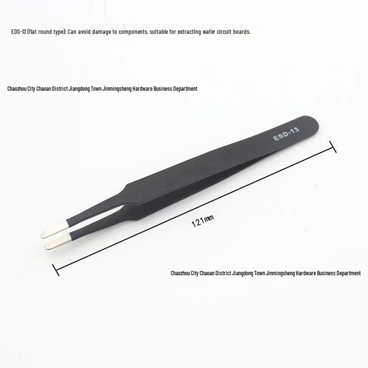 Anti-Static Stainless Steel Fine Tip Bent Tweezers for Precision in Eyelash, Eyebrow, Bird's Nest, and Hair Removal