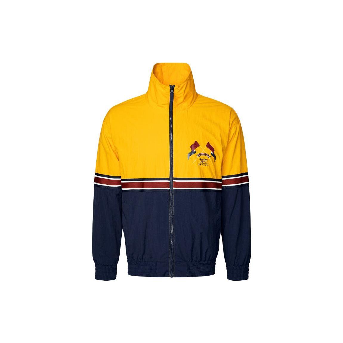 

Reebok X Romantic Crown Куртка повседневная с длинным рукавом и воротником-стойкой, цветной блок, унисекс, золото/темно-синий, HB6234 L