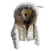 European New Fox Big Fur Collar White Goose Down Jacket Women's Short Loose Thickened Hooded Warm Jacket