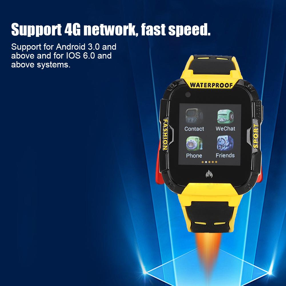 1.44 Inch HD Color Touch Screen 4G GPsAGPsWiFiLBS Positioning SOS IP68 Waterproof Smartwatch(Asian