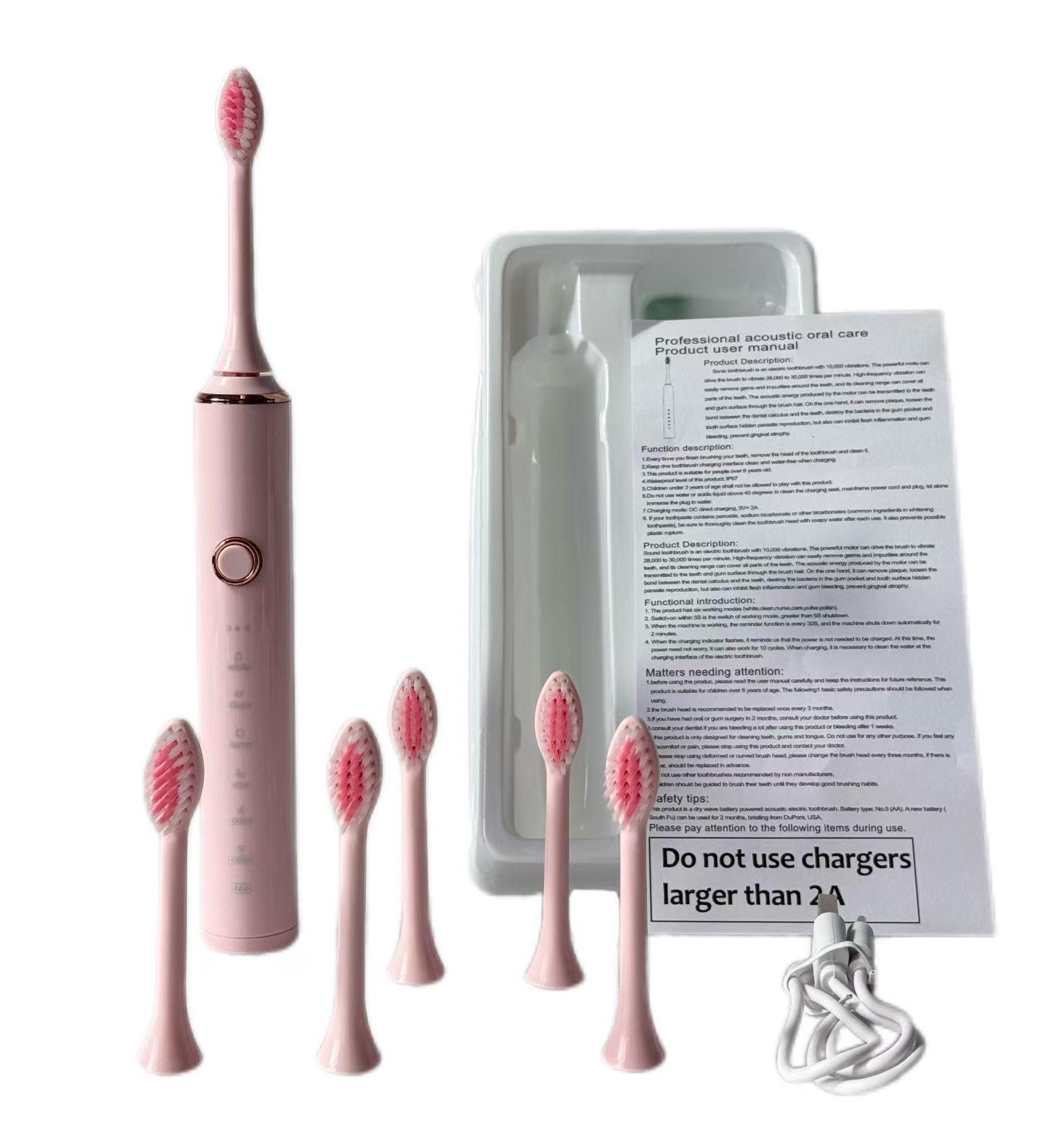 

Звуковая парная электрическая зубная щетка X-18: 6-скоростная умная щетка с мягкой щетиной для взрослых