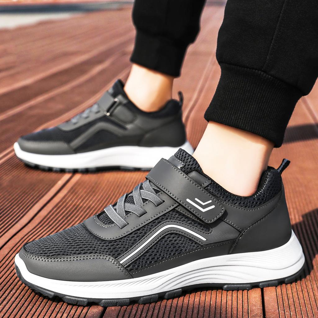 Men's Shoes Sports Shoes Autumn Breathable Velcro Square Dance Walking Shoes Soft Sole Not Tired Feet Casual Breathable Single Shoes