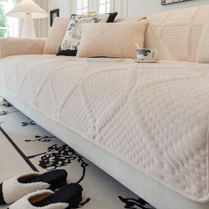 Nordic Plush Sofa Cushion 2026: All-Season, Non-Slip Seat Cover for Living Room.