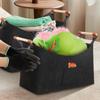 2Pcs Felt Firewood Basket with Gloves Foldable Large Capacity Firewood Wood Carrier Bag Household Toy Clothes Storage Basket
