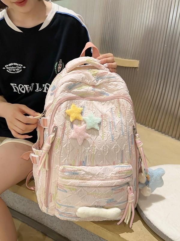 Girl Backpack School Bag With Nylon Material For Middle School Students
