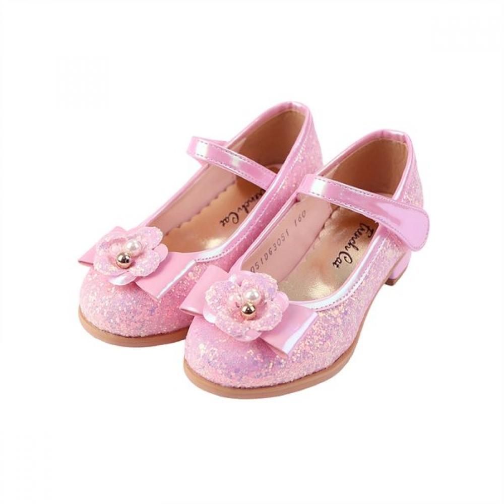 French Cat Pink Bling Flower Ribbon Pearly Shoes Q51dg3051p1 Pink/170