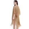 European & American Style Gold and Silver Tassel Cape - Women's Transparent Summer Shawl