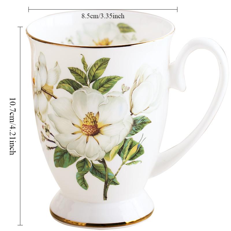 300ml Kreativní hrnek z kostního porcelánu Keramický hrnek na kávu Mléčný hrnek na vodu Dárkový hrnek